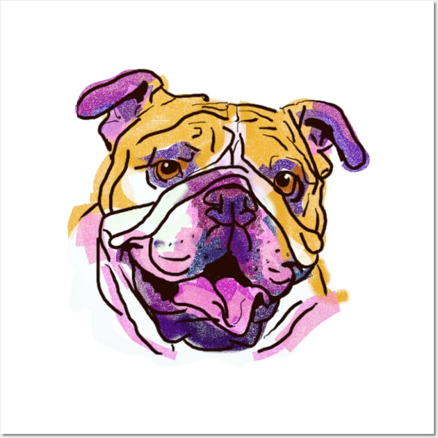 The Bulldog Love of My Life Wall Art by lalanny